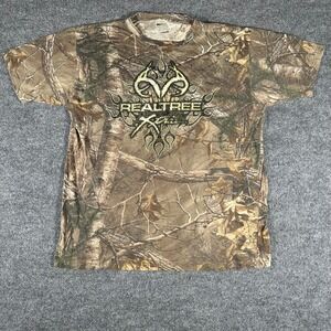 Paramount Outdoors T-Shirt Mens Size L Brown Realtree Xtra Camo Graphic Hunting